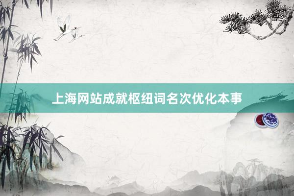 上海网站成就枢纽词名次优化本事